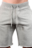 MC73436-11-S, MC73436-11-M, MC73436-11-L, MC73436-11-XL, MC73436-11-2XL, Gray Solid Pockets Drawstring High Waist Men's Casual Shorts