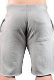 MC73436-11-S, MC73436-11-M, MC73436-11-L, MC73436-11-XL, MC73436-11-2XL, Gray Solid Pockets Drawstring High Waist Men's Casual Shorts