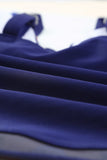 LC413521-5-S, LC413521-5-M, LC413521-5-L, LC413521-5-XL, LC413521-5-2XL, Blue American Flag Print Side Shirring Sleeveless Tankini