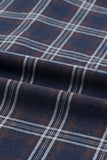 MC255164-5-S, MC255164-5-M, MC255164-5-L, MC255164-5-XL, MC255164-5-2XL, Blue  Plaid Print Men's Button Up Shirt