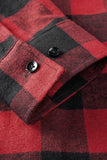 MC255148-3-S, MC255148-3-M, MC255148-3-L, MC255148-3-XL, MC255148-3-2XL, Red Men Button Front Gingham Shirt