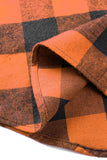MC255148-14-S, MC255148-14-M, MC255148-14-L, MC255148-14-XL, MC255148-14-2XL, Orange Men Button Front Gingham Shirt