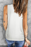 White Fitted Sleeveless Top