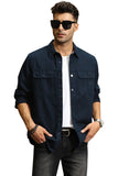 Men's Casual Snap Button Trucker Jacket with Pockets