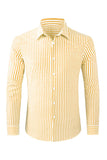 MC255631-3019-S, MC255631-3019-M, MC255631-3019-L, MC255631-3019-XL, MC255631-3019-2XL, Men's Casual Striped Button Down Shirts Long Sleeve Slim Fit Dress Shirts Untucked Shirts