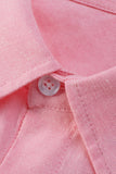 MC255643-10-S, MC255643-10-M, MC255643-10-L, MC255643-10-XL, MC255643-10-2XL, MC255643-10-3XL, Pink Button Down Shirt Short Sleeve  Shirt