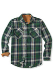 MC255635-9-S, MC255635-9-M, MC255635-9-L, MC255635-9-XL, MC255635-9-2XL, MC255635-9-XS, Green Men's Button Down Regular Fit Long Sleeve Plaid Flannel Casual Shirts