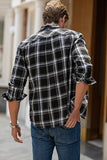 Men's Button Down Regular Fit Long Sleeve Plaid Flannel Casual Shirts