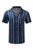 MC255674-105-S, MC255674-105-M, MC255674-105-L, MC255674-105-XL, MC255674-105-2XL, Blue Hawaiian shirt