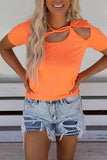 Orange Casual T Shirt for Women