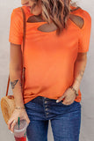 Orange Casual T Shirt for Women