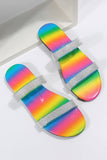 Multicolor Double Strap Slipper