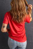 LC25221305-3-S, LC25221305-3-M, LC25221305-3-L, LC25221305-3-XL, Red Bleach COME BACK WITH TEQUILA Print Round Neck T-Shirt 