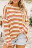 Women's Stripe Lightweight Loose Fit Knitted Sweater
