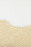 Maglione lungo color block lavorato a maglia con scollo a V da donna