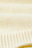 Women Round Neck V Stripe Pattern Short Sweater