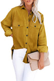 Loose Casual Corduroy Button Down Jacket