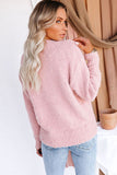 Women V Neck Open Front  Button Furry Sweater