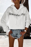 Beautiful Day Letters Graphic Hoodie