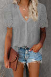 grey pleated front blouse