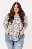 Round Neck Long Sleeve Plus Size Top