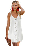 White White/Black/Blue/Green/Apricot Buttoned Slip Dress LC220704-1
