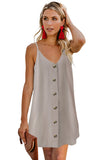 Apricot White/Black/Blue/Green/Apricot Buttoned Slip Dress LC220704-18