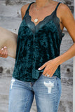 Green Black/Red/Gray/Pink/Gray Velvet Lace Cami Tank LC253283-9