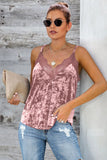Pink Black/Red/Gray/Pink/Gray Velvet Lace Cami Tank LC253283-10