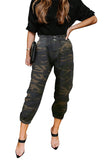 Green Green/Gray Move So Fast Pocketed Camo Pants LC77288-9