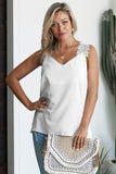 White White/Black/Pink/Burgundy/Rusty Like An Angel Lace Cami Tank LC253128-1