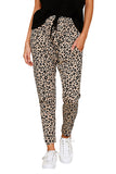 Khaki White/Gray/Khaki Casual Skinny Leopard Print Pants LC77289-16
