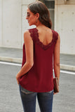 Red White/Black/Red/Pink V-Neck Blush Lace Tank LC253388-3