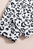 White White/Gray/Khaki Casual Skinny Leopard Print Pants LC77289-1