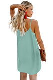 Green White/Black/Blue/Green/Apricot Buttoned Slip Dress LC220704-109