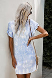 Sky Blue Green/Gray/Khaki Pile Of Sleeves Camouflage Dress LC221230-4