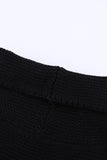 Black Black/Green/Orange/Apricot Turtleneck Splicing Chunky Knit Pullover Sweater LC272502-2