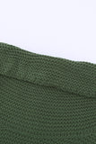Green Black/Green/Orange/Apricot Turtleneck Splicing Chunky Knit Pullover Sweater LC272502-9
