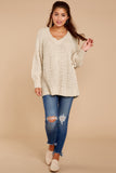 Apricot Pink/Khaki/Apricot Chill in The Air Sweater LC270016-18