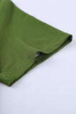 Green Black/Blue/Green/Gray Colorful Wavy Stripes Print Short Sleeve Tee LC2521961-9