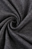 Gray Black/Green/Gray/Orange Oversized Mineral Wash Cotton Blend V Neck Short Sleeves Top LC2522497-11