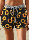 Women's Shorts Floral Knot Drawstring High Waist Straight Daily Casual Daily Shorts