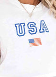 White Women's T-shirts Letter Flag T-shirts LC2526154-1