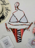 Multicolor Women's Bikinis Geometric Tribal Triangle Bikini LC432520-22