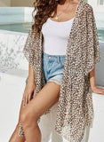 Leopard Women's Cover-ups Leopard Print Chiffon Beach Sunscreen Sunshade Cover-up LC254943-20