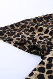 Leopard Women's Casual V-Neck 3/4 Bell Sleeves Leopard Print Button Down Blouse Shirt For Summer LC253233-20