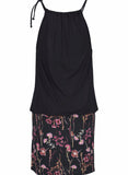 Black Women's Dresses Floral Cutout Mini Dress LC227669-2