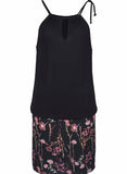 Black Women's Dresses Floral Cutout Mini Dress LC227669-2