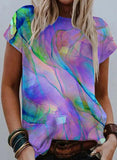 Purple Women's T-shirts Tiedye T-shirt LC2528711-8