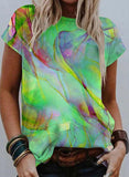 Green Women's T-shirts Tiedye T-shirt LC2528711-9